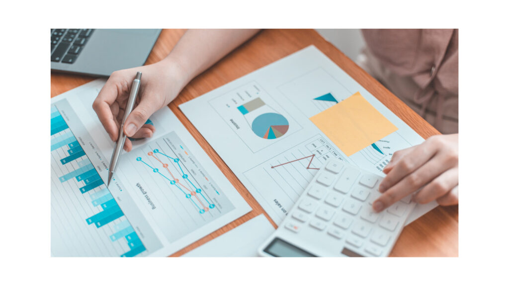 グラフを計算している写真