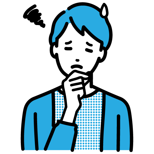 悩んでいる人のイラスト